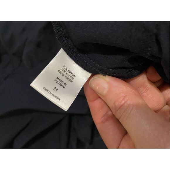 NY&Co NWT Navy Blue Stretch Pull-On Dress Pants, Size Medium, MSRP $50 - Picture 8 of 10